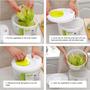 Imagem de Seca Salada Centrífuga Manual Secador Lava E Seca Folhas Verduras Legumes 3 Litros 