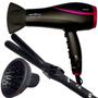 Imagem de Secador De Cabelo Britania Profissional 2100w Ions Tourmaline Ar Quente Frio Bivolt Com Difusor de Cachos Modelador Cacheador Frizz