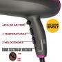 Imagem de Secador De Cabelo Britania Profissional 2100w Ions Tourmaline Ar Quente Frio Bs22 Bivolt Com Difusor De Cachos Smartwatch Relógio