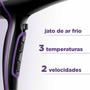 Imagem de Secador de Cabelo Mondial com Ion 2 Velocidades 3 Temperaturas Jato Frio 2000W Black Purple