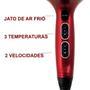 Imagem de Secador De Cabelo Philco Cherry 2100w Ions Ar Quente e Frio Prancha Modelador 2 Em 1 Titanium Advance