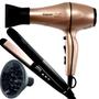 Imagem de Secador De Cabelo Taiff 2000w Profissional Ar Quente Frio Dourado Difusor Prancha Cerâmica 230ºc Canhão De Íons Display Digital Digy