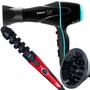 Imagem de Secador De Cabelo Taiff 2000w Profissional Ar Quente Frio Stile Difusor De Cachos Modelador Cacheador Nova Vermelho