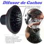 Imagem de Secador de Cabelos Cadence 1200w Ions Mini Dobrável Viagem Academia Bivolt Com Difusor Cachos Modelador Nova Escova Hq