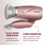 Imagem de Secador para Cabelo Pequeno Antiflizz  SC-47 Rose Mondial Viagem Travel