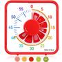 Imagem de Secura Timer Visual de 60 Minutos com Ímã para Crianças, Design Fruta (Toranja)