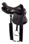 Imagem de Sela Australiana De Cavalo Inox Marrom Com Cabeça Completa 16 Polegadas Luxo