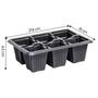 Imagem de Sementeira Mini Hortinha Caseira (6 Células) Preto NUTRIPLAN