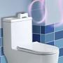 Imagem de Sensor de Descarga Automatico Inteligente USB Bateria Recarregavel Privada Vaso Sanitario Banheiro Lavabo Residencial Comercial Loja Shopping Restaura