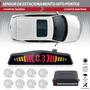 Imagem de Sensor de Estacionamento Dianteiro e Traseiro Branco Fiat Stilo 2002 2003 2004 2005 2006 Frontal Ré 8 Oito Pontos Aviso Sonoro Distância