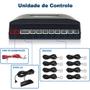 Imagem de Sensor de Estacionamento Dianteiro e Traseiro Branco Volkswagen Golf 1997 1998 1999 2000 2001 Frontal Ré 8 Oito Pontos Aviso Sonoro Distância