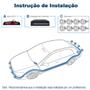 Imagem de Sensor de Estacionamento Dianteiro e Traseiro Prata Chevrolet Vectra 2006 2007 2008 Frontal Ré 8 Oito Pontos Aviso Sonoro Distância