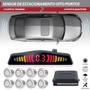 Imagem de Sensor de Estacionamento Dianteiro e Traseiro Prata Ford Ranger 2010 2011 2012 2013 2014 Frontal Ré 8 Oito Pontos Aviso Sonoro Distância