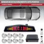Imagem de Sensor de Estacionamento Dianteiro e Traseiro Prata VW Fox 2010 2011 2012 2013 2014 2015 2016 Frontal Ré 8 Oito Pontos Aviso Sonoro Distância