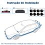 Imagem de Sensor de Estacionamento Dianteiro e Traseiro Preto Ford Fiesta 1997 1998 Frontal Ré 8 Oito Pontos Aviso Sonoro Distância
