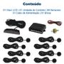 Imagem de Sensor de Estacionamento Dianteiro e Traseiro Preto Hyundai Veloster 2011 2012 2013 Frontal Ré 8 Oito Pontos Aviso Sonoro Distância