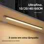 Imagem de Sensor de Movimento LED Sem Fio - Luz Noturna USB para Armário com 3 Cores