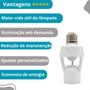 Imagem de Sensor de Presença Soquete E27 com Fotocélula para Casas e Escritórios com Iluminação Eficiente