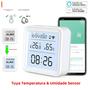Imagem de Sensor de Temperatura e Umidade Wi-Fi Inteligente Tuya - Higrômetro e Termômetro com Backlight