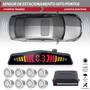 Imagem de Sensor Dianteiro e Traseiro Prata Honda HRV HR-V 2015 2016 Estacionamento Frontal Ré 8 Oito Pontos Aviso Sonoro Distância