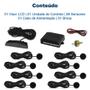 Imagem de Sensor Dianteiro e Traseiro Preto Fosco Kia Picanto 2007 2008 2009 2010 2011 Estacionamento Frontal Ré 8 Oito Pontos Aviso Sonoro Distância