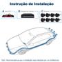 Imagem de Sensor Dianteiro e Traseiro Preto Fosco Tiguan 2007 2008 2009 2010 Estacionamento Aviso Sonoro