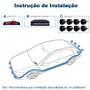 Imagem de Sensor Dianteiro e Traseiro Preto Volkswagen Bora 2000 2001 2002 2003 2004 2005 Estacionamento Frontal Ré 8 Oito Pontos Aviso Sonoro Distância