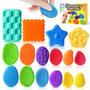 Imagem de Sensory Fidget Toys Helsort, pacote com 16 unidades de silicone texturizado