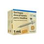 Imagem de Seringa 30g 100ui ag. 8,0x0,30mm 1 ml caixa com 100 unidades descarpack