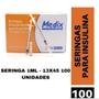 Imagem de Seringa Insulina Botox Estetica 1ml 13 X 0,45 MM Ultrafina 100 Unidades MEDIX