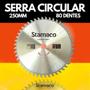 Imagem de Serra Circular 250mm Para Mdf Disco 10 Polegadas 80 Dentes