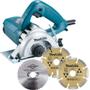 Imagem de Serra Mármore 4.3/8 POL 1.300W 4100NH3ZX2 MAKITA kit com Discos e Maleta
