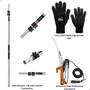 Imagem de Serrote Podador Profissional com Cabo Extensor 5 Metros Prata e Luva Black
