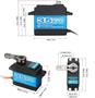 Imagem de Servomotor ZOSKAY DS3235 Engrenagem de metal sem núcleo de alto torque de 35 kg