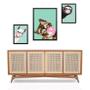 Imagem de Set 3 Quadros Animais Bubble Gum Verde - Com Vidro