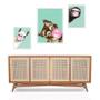Imagem de Set 3 Quadros Animais Bubble Gum Verde - Com Vidro