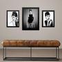 Imagem de Set 3 Quadros Audrey Bonequinha De Luxo - Com Vidro