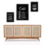 Imagem de Set 3 Quadros Café Chalkboard - com vidro