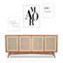 Imagem de Set 3 Quadros Minimalistas Amor - Com Vidro