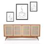 Imagem de Set 3 Quadros Minimalistas Café - One Line - Com Vidro