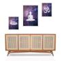Imagem de Set 3 Quadros Zen Buda Universo - Com Vidro