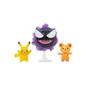 Imagem de Set Bonecos Pokémon Pikachu, Teddiursa E Gastly