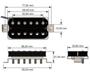 Imagem de Set captadores humbucker creme com moldura powered by lace
