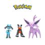 Imagem de Set Pokémon 3 Figuras de Ação Espeon, Houndour e Riolu