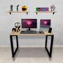 Imagem de Setup Gamer Kit Spark Mesa Preto/Jade + 2 Prateleiras + Suporte p/ Controle Fone Note e Cel Jade