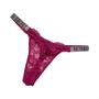 Imagem de Sexy Feminino Cetim Strass G-string Renda Lingerie Cintura Baixa Calcinha Sem Costura Por Victoria's