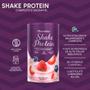 Imagem de Shake Protein -  Morango com Blueberry - Sanavita - Lata - 450g