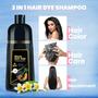 Imagem de Shampoo de Tintura de Cabelo IIIMEIDU 3 em 1 - Preto Natural 500ml - Cobertura de Cabelos Grisalhos