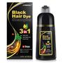 Imagem de Shampoo de Tintura para Cabelo KINGMING Black 500ml - Cobertura 100% dos Cabelos Brancos