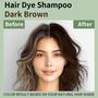 Imagem de Shampoo de Tintura TYAYW Dark Brown 500ml - 3 em 1 com Cobertura de Cabelos Grisalhos